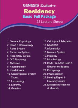 Genesis Lecture Sheet Residency Basic Full Package (25 Sheet)